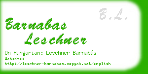 barnabas leschner business card
